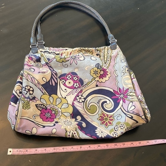Brighton Handbags - Brighton Floral Paisley Fabric Purse Colorful Shoulder Bag